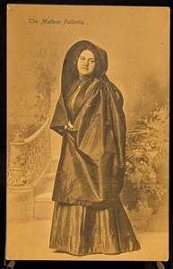 Tocado vintage de Malta postal RPPC "La Faldetta maltesa" Għonnella - Imagen 1 de 2