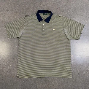 Amen Corner Shirt Polo Mens 2XL Navy Yellow Stripe Augusta National Golf Masters - Picture 1 of 13