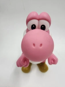 Figura Yoshi Vinilo Rosa 4.5" 2009 (Cabeza, Brazos y Piernas Posables) - Imagen 1 de 6