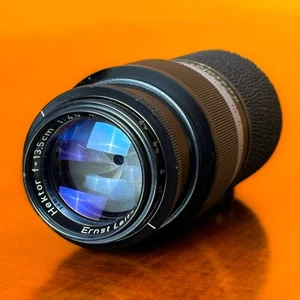 LEITZ LEICA 135mm f/4.5 HEKTOR Lens - Black Paint - Sharkskin - Coated - LTM - Picture 1 of 10