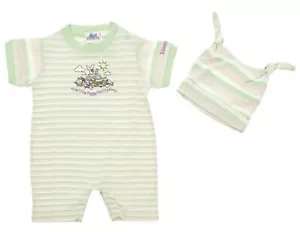 Neuf avec étiquettes Vintage Disney Porcelet Brodé Coton Lit Lit + Tenue Chapeau 3 Mois - Photo 1 sur 11