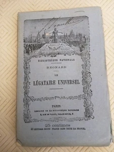 REGNARD : LE LEGATAIRE UNIVERSEL Théatre Bibliothèque Nationale 1874 - Imagen 1 de 1