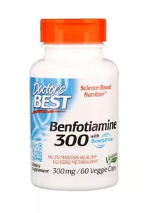 Doctor's Best Benfotiamine with BenfoPure 300 mg, 60 Vegetarian Capsules - Picture 1 of 2
