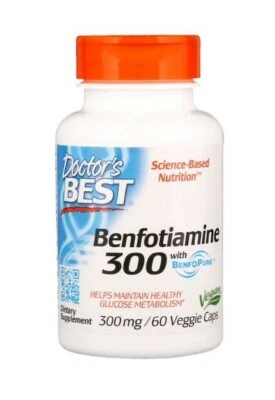 Doctor's Best Benfotiamine mit BenfoPure 300 mg, 60 vegetarische Kapseln