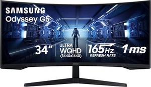 Samsung Odyssey G5 C34G55TWWP 34" WQHD G55T Series LED Monitor 1000R Curved HDR - Bild 1 von 3