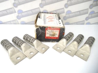 (6 Pc) BURNDY - YA39N - COMPRESSION HYLUG -750kcmil LONG BARREL 600V 35kA Tin/CU - Image 1 of 4