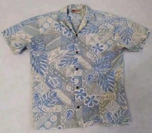 Boys Hilo Hattie hawaiian short sleeve shirt XL blue floral - Picture 1 of 9
