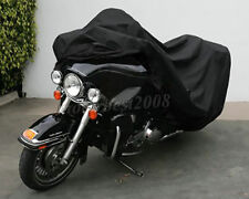 Black XXXL Motorcycle Motorbike Waterproof Cover Winter Outdoor Rain Protector