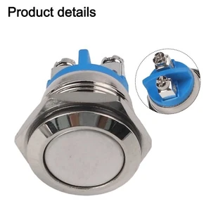 16mm Wasserdicht Drucktaster Moment Ein Aus Schalter 12V Messing - Bild 1 von 12
