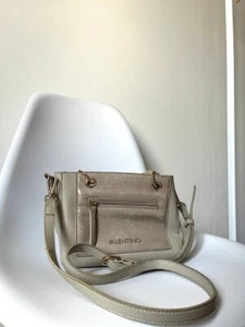 Mario Valentino Vegan Leather Crossbody Bag Beige Womens - Picture 1 of 15
