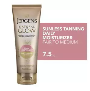 Jergens Natural Glow Sunless Tanning Lotion, Self Tanner, Fair to Medium Skin To - Picture 1 of 4