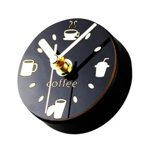 Portable Magnet Wall Clock Fridge Magnet Coffee Pattern Home Decoration Clock - Picture 1 of 12