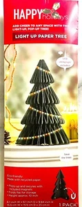 Happy Holidays Light-Up Pop-Up Paper Christmas Tree - Picture 1 of 2