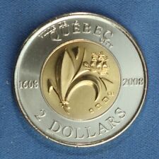 Canada 2008 Toonie 2$ from a Mint Roll (Quebec City  Anniversary  Reverse)