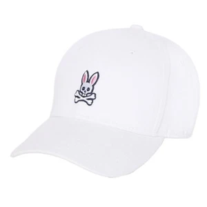 Cappello da baseball classico Psycho Bunny bianco nuovo - Foto 1 di 1