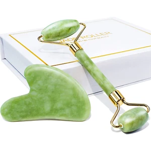 BAIMEI Jade Roller & Gua Sha Set Face Roller and Gua Sha Facial Tools for Skin C - Picture 1 of 12