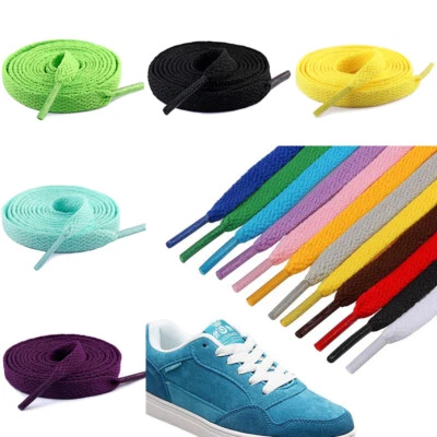 Zapatillas Zapatos Color Cordones Corbata Zapato Cordones Planos Blanco Cordones Botas Negro - Imagen 1 de 4