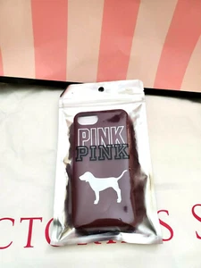 Victoria's Secret PINK iPhone X mit Ausweis Tasche Gummi Abdeckung Etui kastanienbraun Logo - Bild 1 von 3