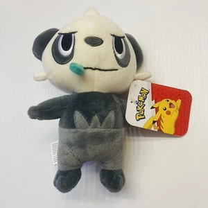 Pokemon Pancham 8" Peluche Gris Blanco Coleccionista Juguete Suave Panda NUEVO - Imagen 1 de 5