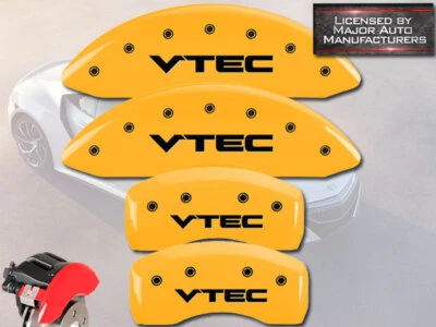 2007-2008 Acura TL тип S передний задний желтый MGP тормоз диск суппорт крышки «VTEC» - Изображение 1 из 4