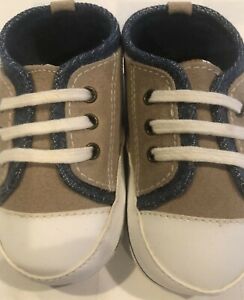 Baby Deer Soft Sole Leather Tennis Shoes Size 3