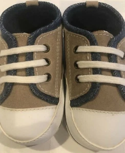 Baby Deer Soft Sole Leather Tennis Shoes Size 3 Childs First Kicks - Picture 1 of 7