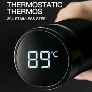 500ML Vacuum Sealed Steel Thermos Insulated Coffee Cup Travel Mug LED Display US - Picture 1 of 12
