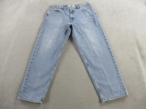 VINTAGE Calvin Klein Jeans Men 38x30 Blue Denim Baggy Faded 90s Y2K Grunge Skate - Picture 1 of 13