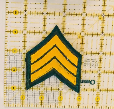 United States Army Sergeant Insignia 3 Chevrons Embroidered Patch Patches - Image 1 of 2