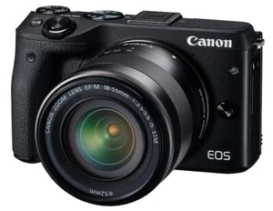 Canon Mirrorless SLR Camera EOS M3 Lens Kit (Black) EOSM3BK-1855ISSTMLK - Picture 1 of 1