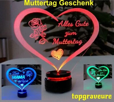 Alles Gute Alles Liebe zum MUTTERTAG-Beste MAMA- GeschenkIDEE Liebe Herz Acryl. - Bild 1 von 2