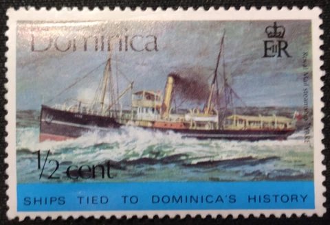 1975 Dominica Historical Ships "YARE"  1/2c Stamp FREE2Ship w/TRACKING! (S824) Cover