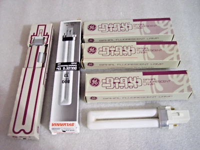 6 Fluorescent Lamps Sylvania Dulux s , Biax S 13W GE Biahial 7W (3) 1-Osram 7W - Image 1 of 2