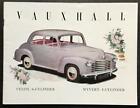Brochure de vente de voitures VAUXHALL VELOX & WYVERN 1950 #V951/10/50