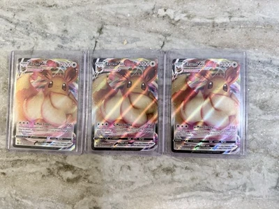 3 x Eevee VMAX SWSH087 SWSH: Sword & Shield Promo Cards Holo NM - Image 1 of 4