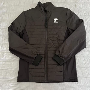 Taco Bell Puffer Jacket Team Employee Adult Small Coat Black Uniform Unisex Zip - Picture 1 of 7
