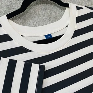 Camiseta de vestir informal Old Navy XXL negra blanca a rayas manga corta para mujer - Imagen 1 de 7
