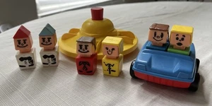 Vintage Playskool McDonalds Merry Go Round Auto Figuren Arbeiter Menschen - Bild 1 von 1