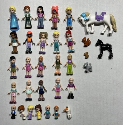 Lego Friends (Lot of 27 + Animals) Minifigures  - Image 1 of 2