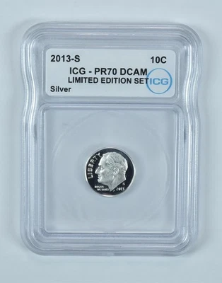 2013-S Roosevelt Dime Silver Limited Edition Set PR70 DCAM ICG *4113 - Image 1 of 4