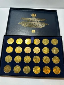 1984 Los Angeles Olympiad RTD Commerative Olympic Events Coin Token Set 24 Coins - Picture 1 of 2