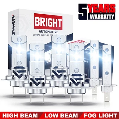 6pc LED Headlight High Low Beam Fog Light Kit For 1999-2003 Mercedes-Benz CLK320 - Image 1 of 4