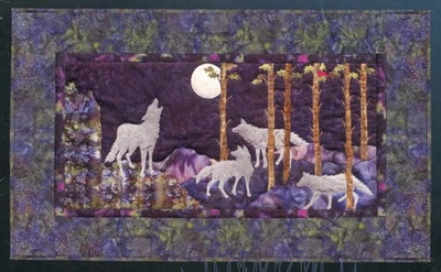 Midnight Clear Applique Wall Quilt Pattern Pine Needles JTL02 Wolf Pack - Image 1 of 4