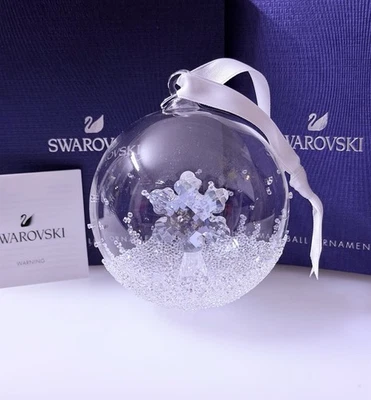 NIB Swarovski 2019 A.E. Christmas Ball With Snowflake Crystal Ornament #5453636