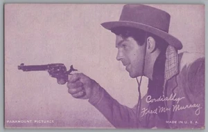Tarjeta Arcade Fred Mac Murray Años 40 Western Cowboy Star W1 - Imagen 1 de 1