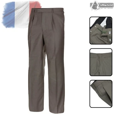 Original Diensthose Französische Armee Hose Stoffhose Anzugshose Braun Herren