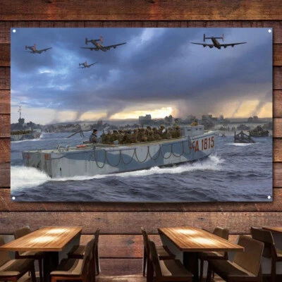 Allied landings in Normandy Posters and Prints Wall Art Hanging Flag As Gifts - Image 1 of 4