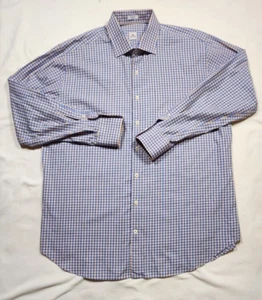 Peter Millar Hemd Herren XXL blau gelb kariert langarm Knopfleiste Baumwolle - Bild 1 von 6