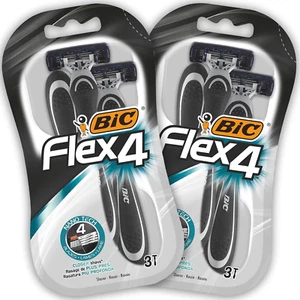 BIC Flex 4 Disposable Men'S 4-Blade Razors with Moveable Blades for a Close Shav - Picture 1 of 12