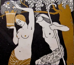 George Barbier gravure pochoir Le Cantique des Cantiques édition originale 1914 - Imagen 1 de 4